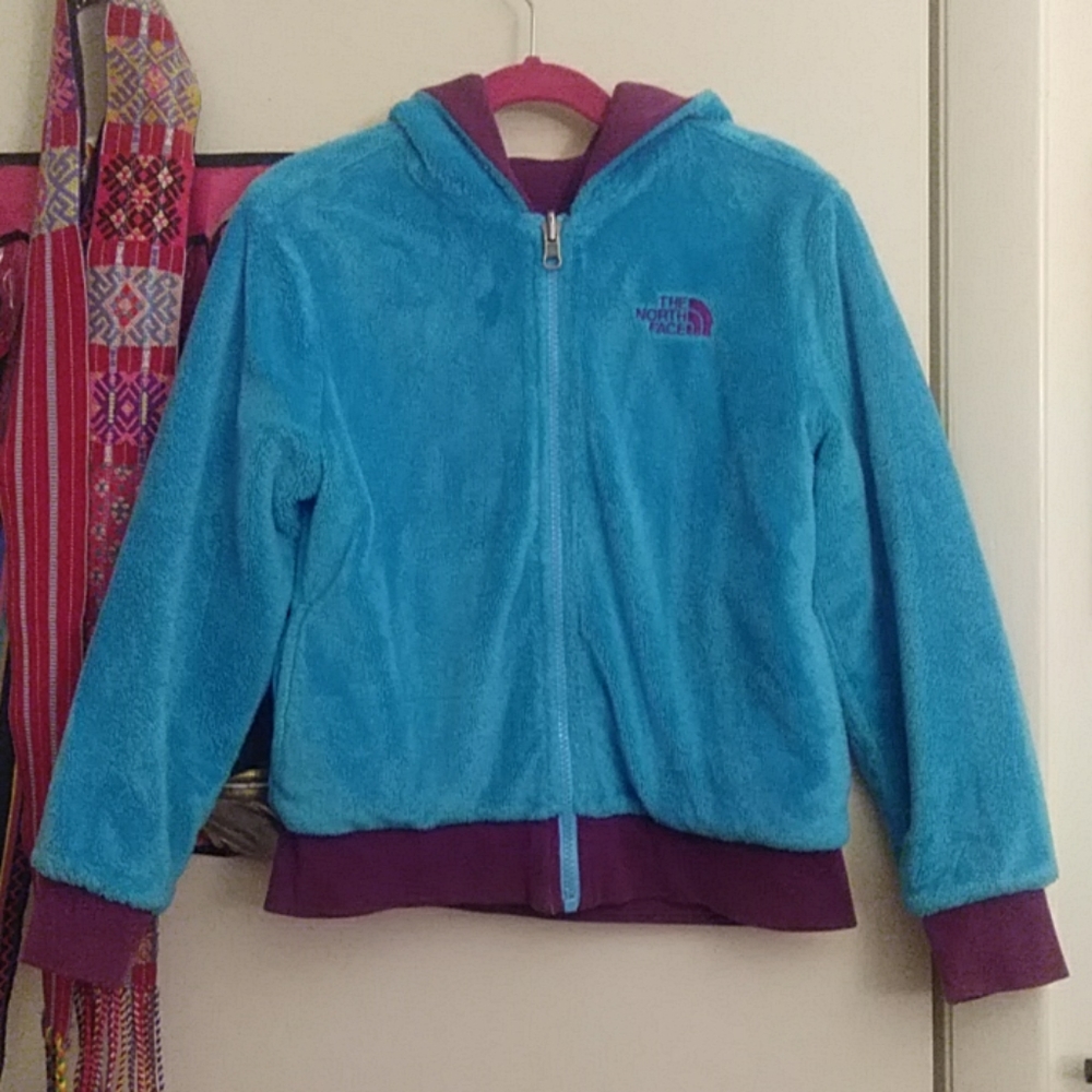 Girl's reversible hooded North face coat size 7/8